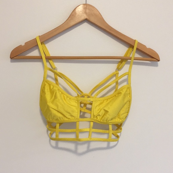 One Teaspoon Caged/Superman Bikini Top - Picture 1 of 4